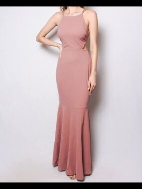 Trac Mauve Spaghetti-Strap Maxi Dress